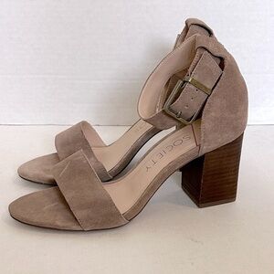 Sole Society Montana Suede Block Heels size 9 in Night Taupe